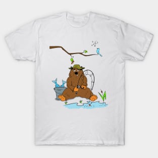 the fishing bear T-Shirt